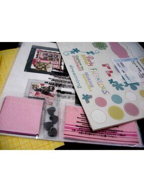 Creative Memories Display Accents With Love& Fun&Fab, 12 X 12, Lot of Paper